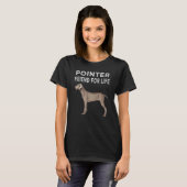 Pointer-Freund fürs Leben Hunde-Freundschaft T-Shirt (Vorne ganz)