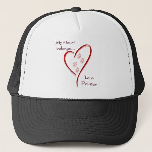 Pointer Heart Belongs Truckerkappe (Vorderseite)