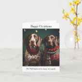 Pointer Hogs Weihnachtskarte Karte (Gelbe Blume)