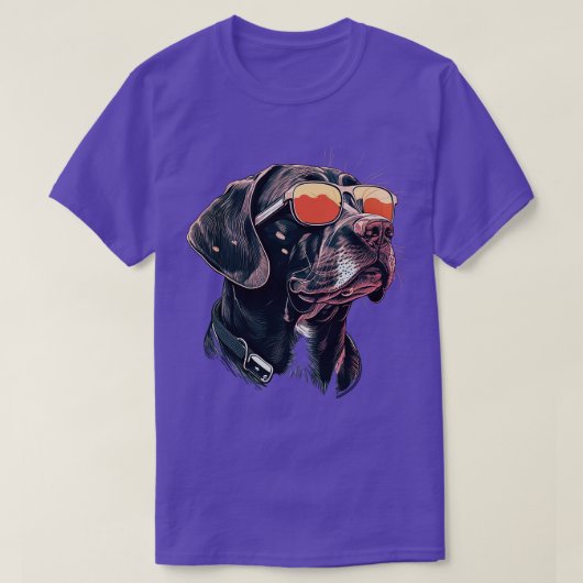 Pointer-Hund mit Sonnenbrille 3 T-Shirt (Design vorne)