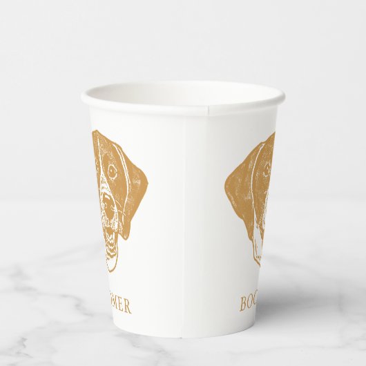 Pointer Hund Personalisiert Zeichnend Hand Pappbecher (Rechts)