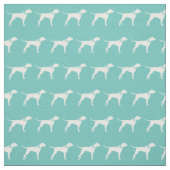 Pointer Hund Silhouette Haustier Aquamarin Stoff (Muster)