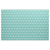 Pointer Hund Silhouette Haustier Aquamarin Stoff (Fat Quarter (45,7 x 55,9 cm))