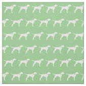 Pointer-Hund-Silhouette Haustier Sagegrün Stoff (Muster)