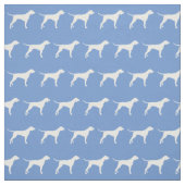 Pointer Hund Silhouette Pet Light Blue Stoff (Muster)