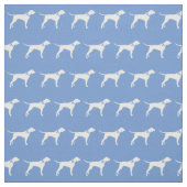 Pointer Hund Silhouette Pet Light Blue Stoff (Muster)