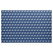 Pointer Hund Silhouette Pet Navy Blue Stoff (Fat Quarter (45,7 x 55,9 cm))