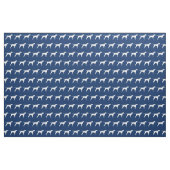 Pointer Hund Silhouette Pet Navy Blue Stoff (Fat Quarter (45,7 x 55,9 cm))