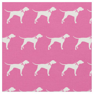 Pointer Hund Silhouette Pet Pink Stoff