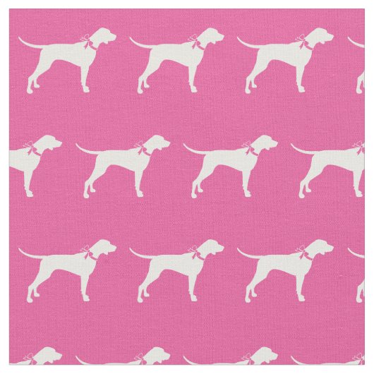 Pointer Hund Silhouette Pet Pink Stoff (Nahaufnahme)
