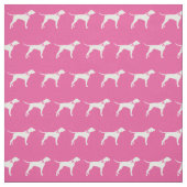 Pointer Hund Silhouette Pet Pink Stoff (Muster)