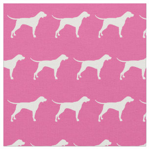 Pointer Hund Silhouette Pet Pink Stoff