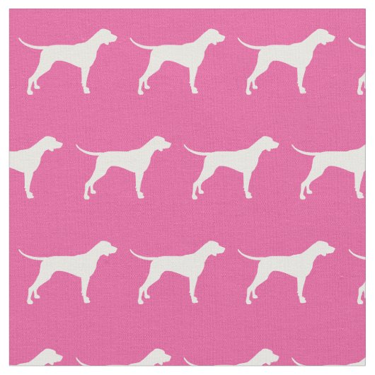 Pointer Hund Silhouette Pet Pink Stoff (Nahaufnahme)