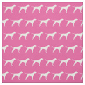 Pointer Hund Silhouette Pet Pink Stoff (Muster)