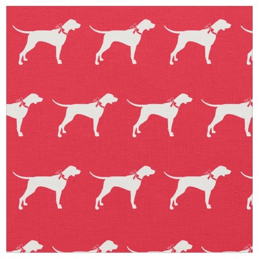Pointer Hund Silhouette Pet Red Stoff (Nahaufnahme)