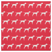 Pointer Hund Silhouette Pet Red Stoff (Muster)