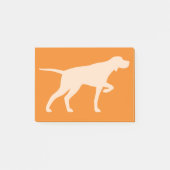 Pointer Hund Silhouette Zeigen Post-it Klebezettel (Vorderseite)