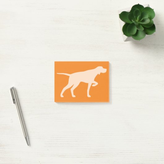 Pointer Hund Silhouette Zeigen Post-it Klebezettel (Büro)