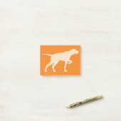 Pointer Hund Silhouette Zeigen Post-it Klebezettel (Auf Schreibtisch)