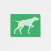 Pointer Hund Silhouette Zeigen Post-it Klebezettel (Vorderseite)