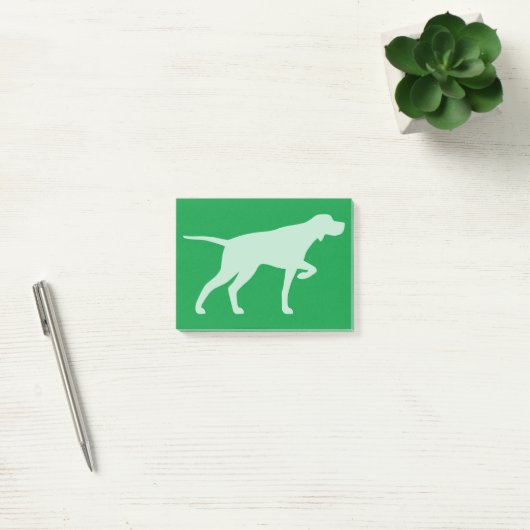 Pointer Hund Silhouette Zeigen Post-it Klebezettel (Büro)