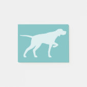 Pointer Hund Silhouette Zeigen Post-it Klebezettel (Vorderseite)
