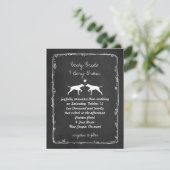 Pointer-Hund-Silhouetten Hochzeit Einladung (Stehend Vorderseite)