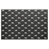 Pointer Hund Silhouetten Schwarz-Weiß Gemustert Stoff (Fat Quarter (45,7 x 55,9 cm))