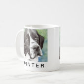 Pointer-Hund-Tassen Kaffeetasse (Vorderseite Links)