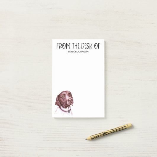 Pointer Lover Post-it Klebezettel (Auf Schreibtisch)