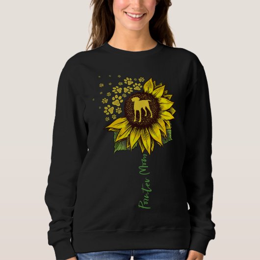 Pointer Mama Sonnenblume Deutsch Kurzhahn G Sweatshirt (Vorderseite)