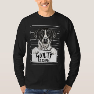 Pointer Mugshot Guilty Dog T-Shirt