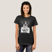 Pointer Mugshot Guilty Dog T-Shirt (Vorne ganz)