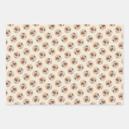 Pointer Painting English Niedlich Original Pet Dog Geschenkpapier Set (Vorderseite)