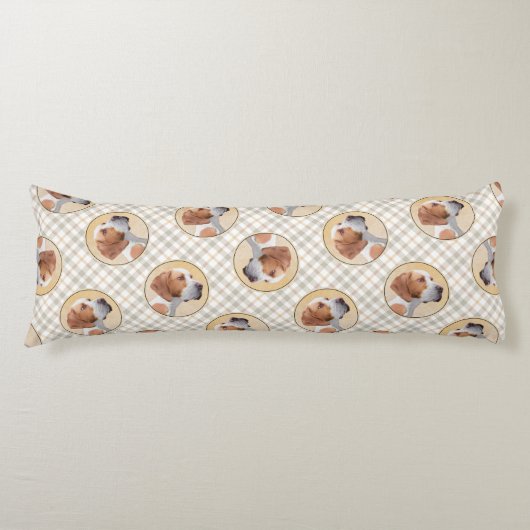 Pointer Painting English Niedlich Original Pet Dog Seitenschläferkissen (Vorderseite)