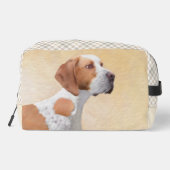 Pointer Painting English Niedlich Original Pet Dog Waschbeutel (Rückseite)