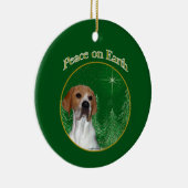 Pointer Peace Keramik Ornament (Rechts)