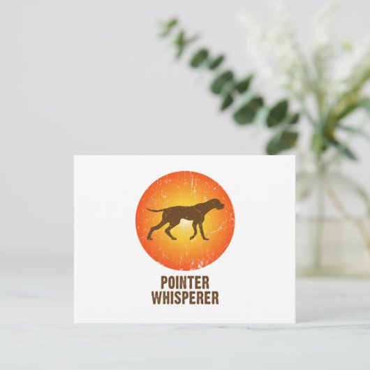 Pointer Postkarte (Stehend Vorderseite)