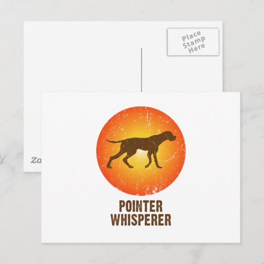 Pointer Postkarte (Vorne/Hinten)