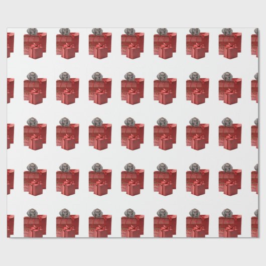 Pointer Puppy Christmas Geschenk Geschenkpapier (Flach)