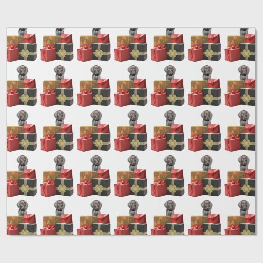 Pointer Puppy Christmas Geschenke Geschenkpapier (Flach)