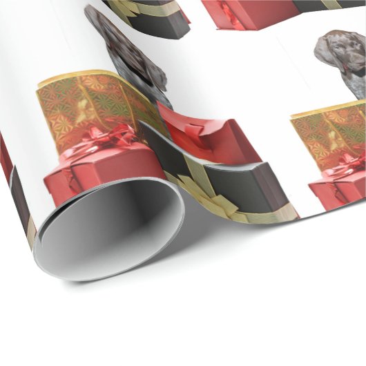 Pointer Puppy Christmas Geschenke Geschenkpapier (Rolleneckpunkt)