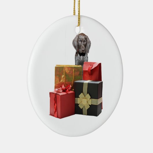 Pointer Puppy Christmas Geschenke Keramik Ornament (Rechts)