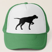 Pointer Silhouette Trucker Truckerkappe (Vorderseite)