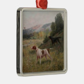 Pointer und Gordon Setter Flushing Bird Ornament (Rechts)