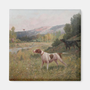 Pointer und Gordon Setter Quadratischer Magnet