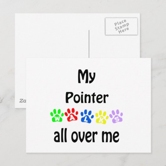 Pointer Walks Design Postkarte (Vorne/Hinten)