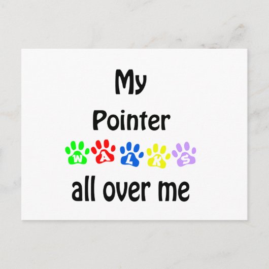 Pointer Walks Design Postkarte (Vorderseite)