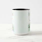 Pointer Watercolor Personalized Dog Tasse (Zentrum)