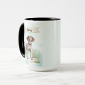 Pointer Watercolor Personalized Dog Tasse (Vorderseite Links)